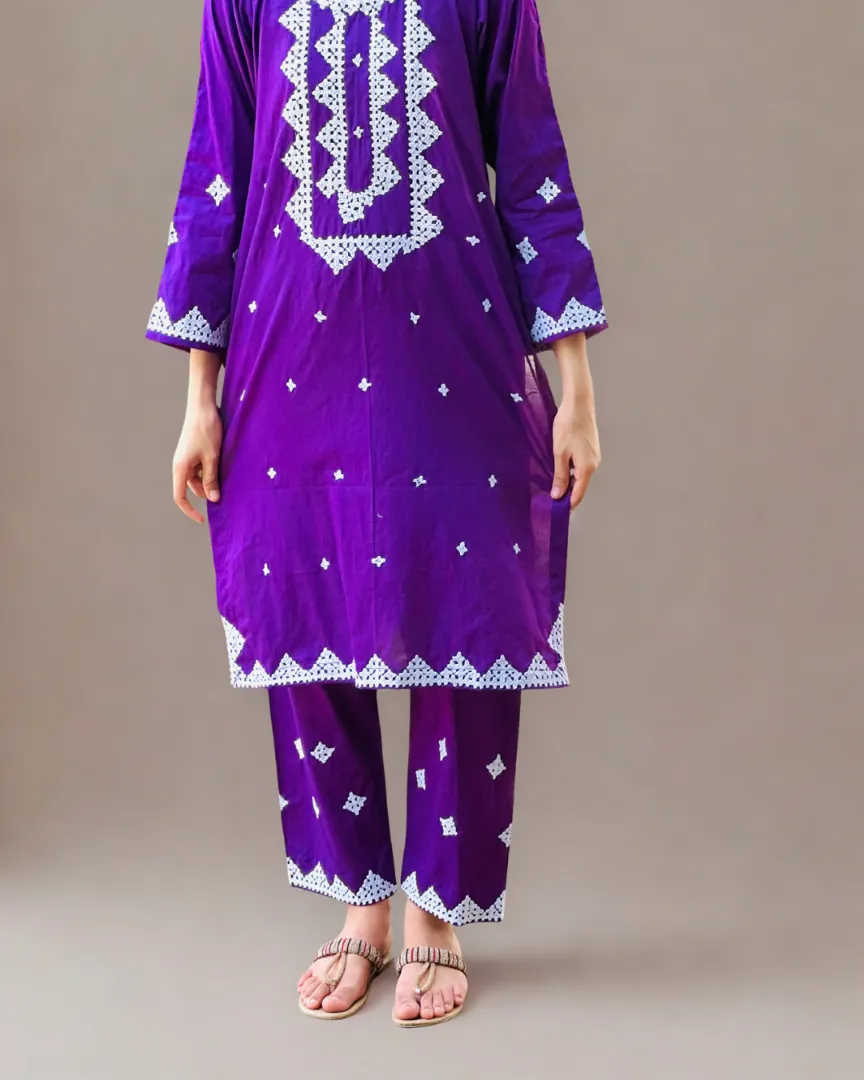 Royal violet 3 piece dress