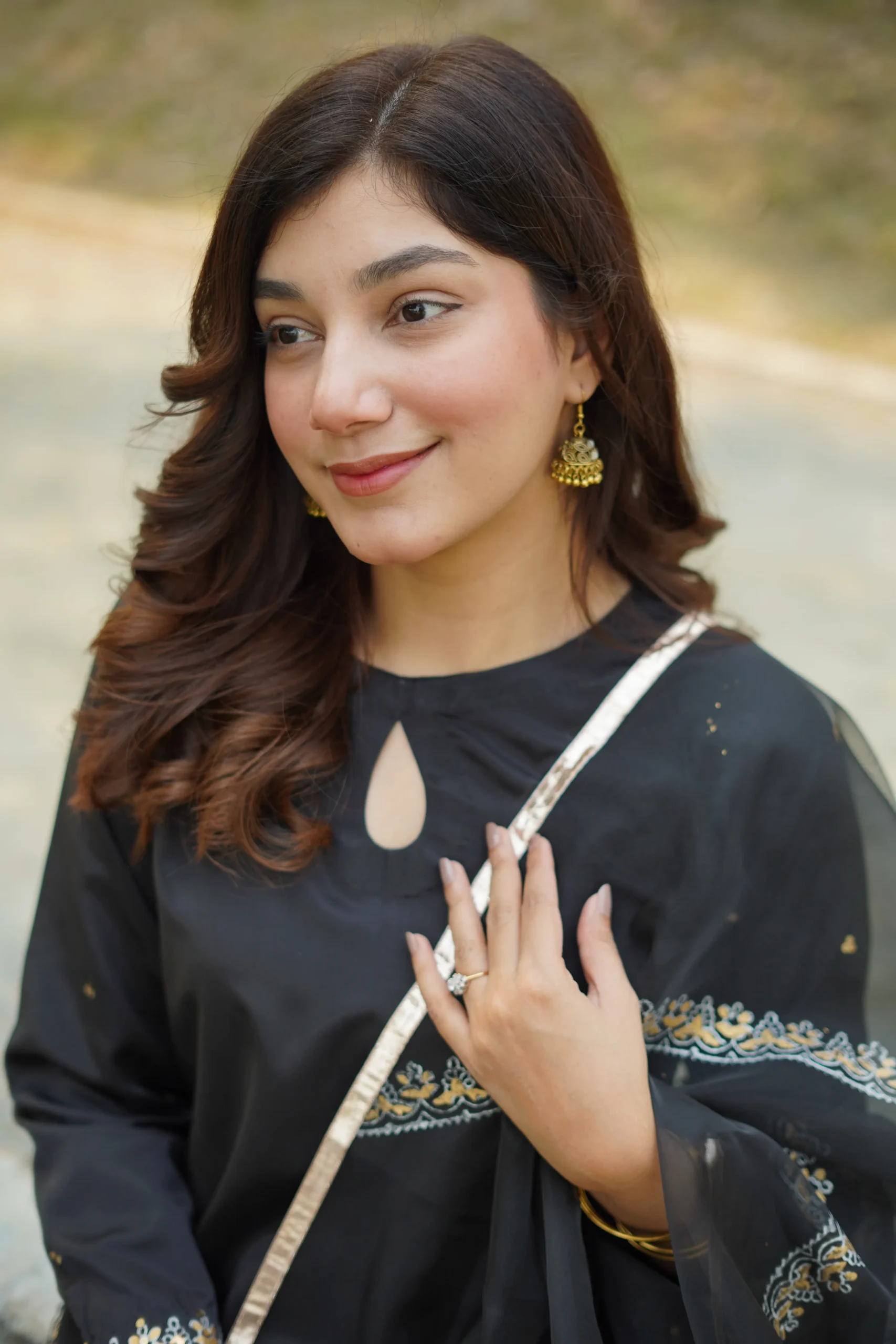 Black Tussle Silk Sharara - Image 3