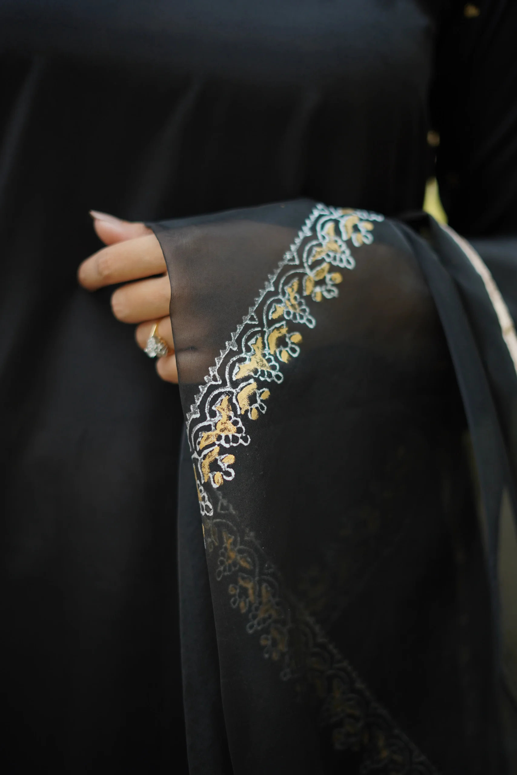 Black Tussle Silk Sharara - Image 5