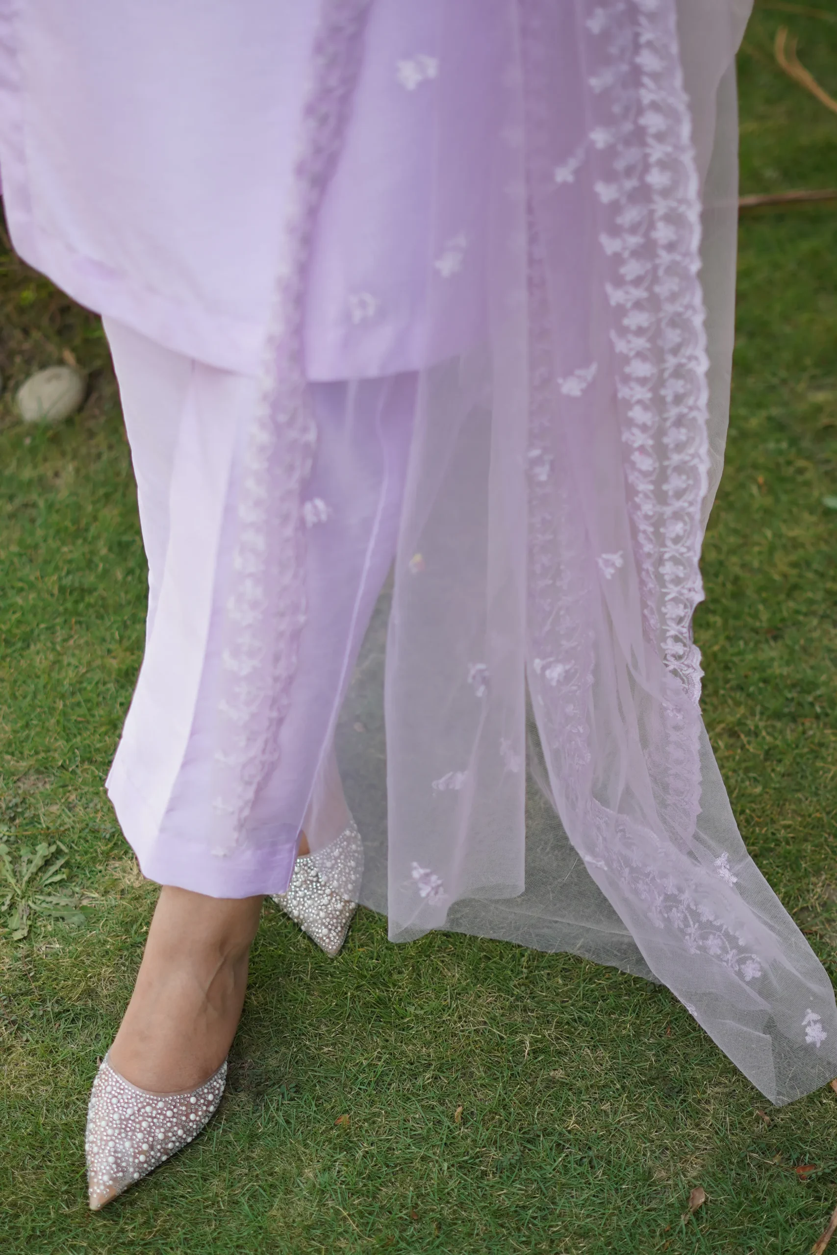 Lilac Raw Silk Suit - Image 5