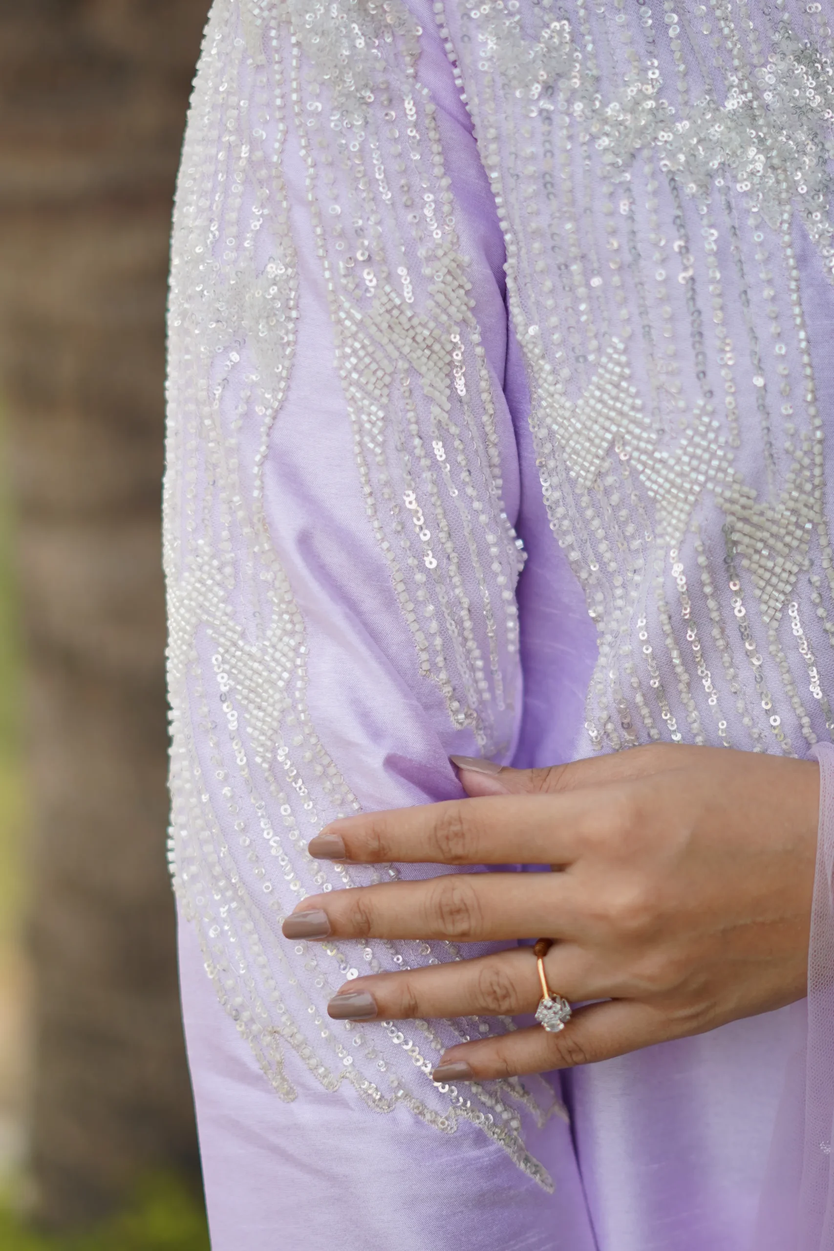 Lilac Raw Silk Suit - Image 3