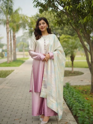 Dusk Blush Double Shade Dress