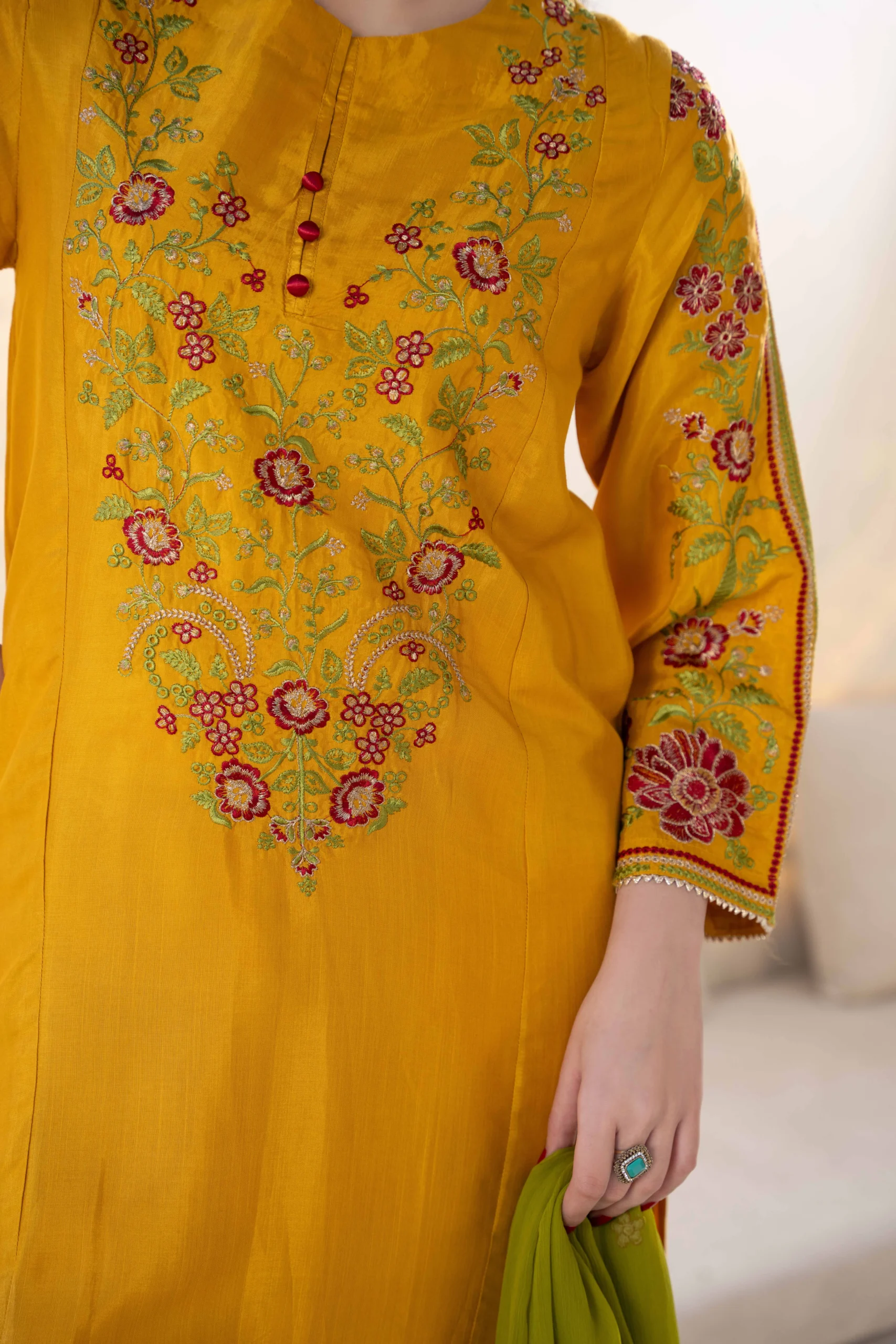 Mustard Blossom 3-Piece Suit - Image 2