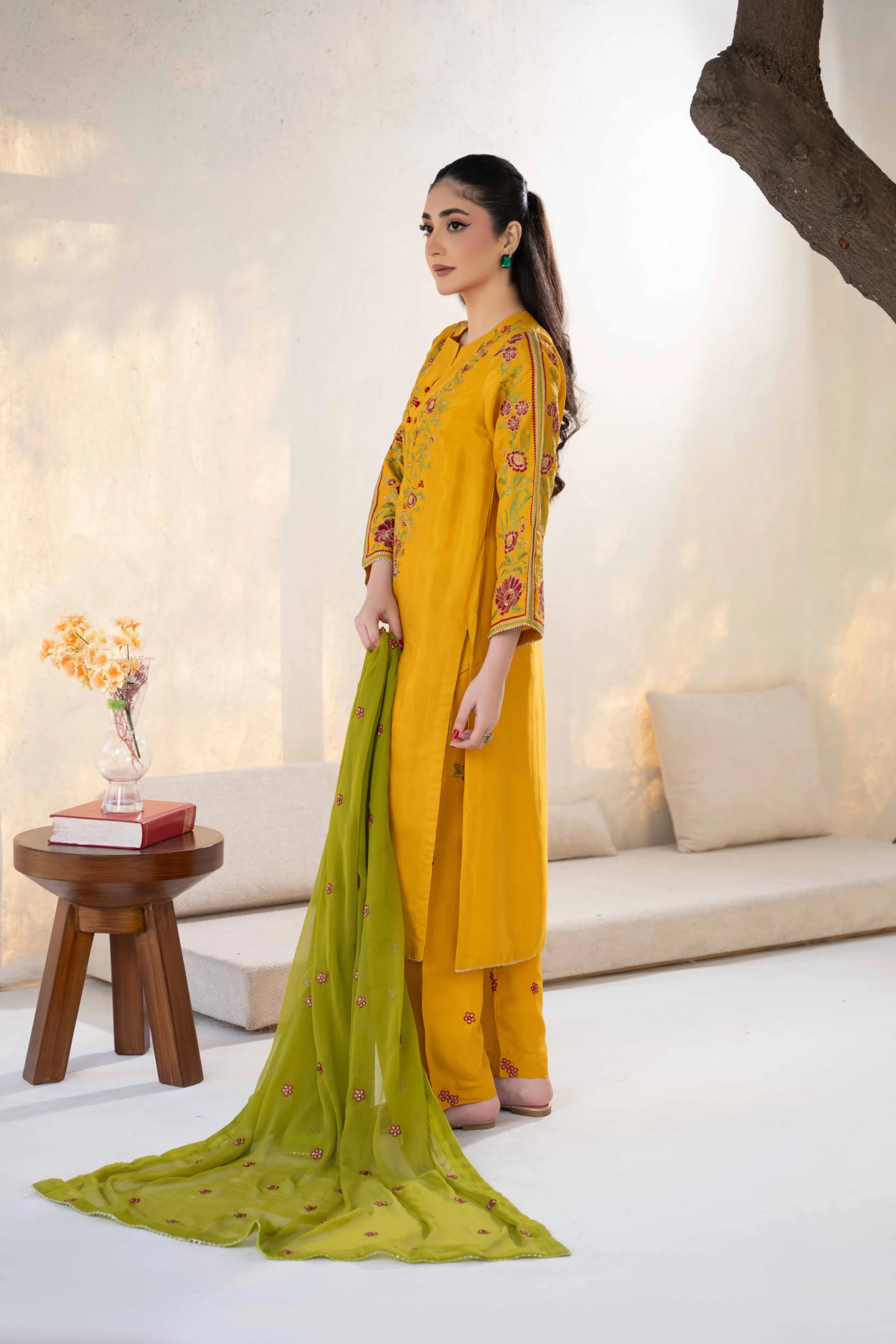 Mustard Blossom 3-Piece Suit - Image 4